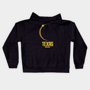 Sun Eclipse Total Solar Texas April 8 2024 Path Of Totality Kids Hoodie